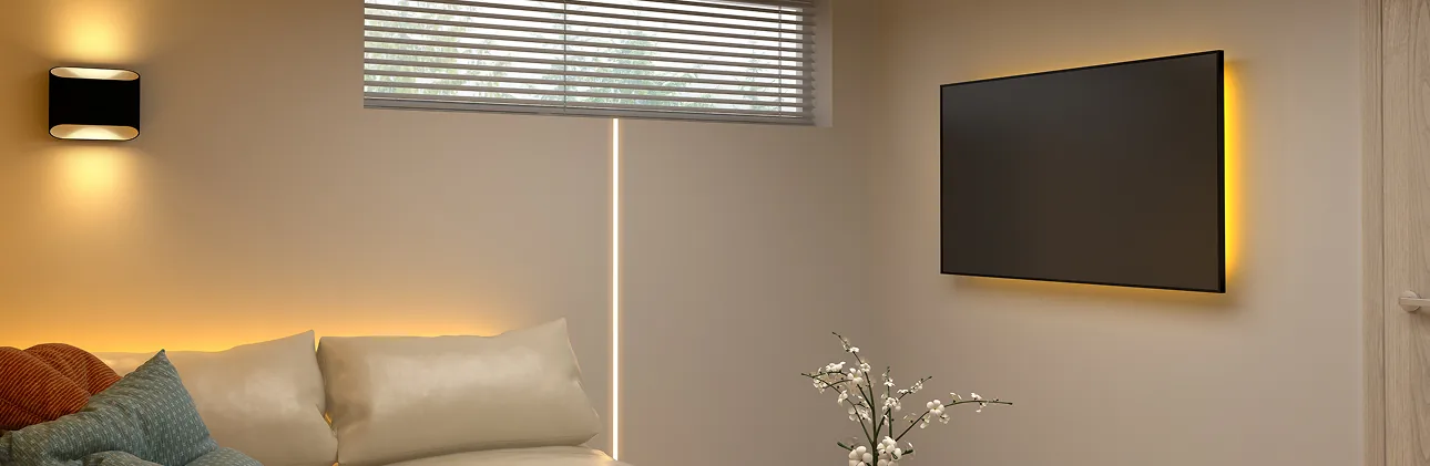 Indirekte Beleuchtung im Wohnzimmer